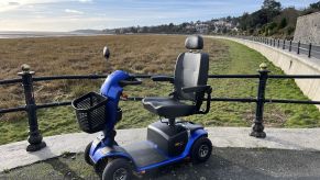 Mobility scooter at Grange over Sands Promenade