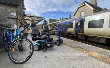 Mobility scooters and E bikes for hire at Grange Active Travel Hub