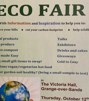 Come and join us at Grange Eco Fair - there’s loads going on. Try some local honey, find out about the wildlife on your doorstep with @cumbriawildlifetrust , learn how to grow your own veg, get composting, how to ditch fast fashion, make your home cosy with @cafscumbria , and finally come and see us on the Ways Around The Bay and take a peek at one of our #ebikes