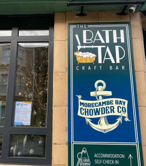 We love @thebathmorecambe! What great ambassadors for Morecambe Bay. Great to see them proudly displaying their Love Morecambe Bay pledge 😍. They’re doing a fab job sourcing local produce, reducing their carbon footprint and welcoming cyclists and walkers.  If you haven’t been yet, it’s time you did. It’s home to @baychowder too. What more do you want?! #lovemorecambebay #waysaroundthebay #cycling #walking #visitlancashire #visitmorecambe #sustainabletourism @mb_partnership @welovemorecambe @lancmorebay